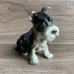 Rare Vintage Black Schnauzer Figurine H691